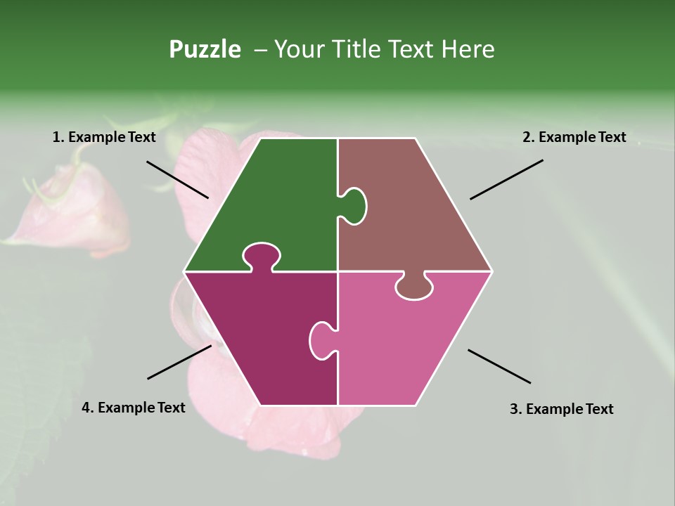 Botanical Leafs Purple PowerPoint Template