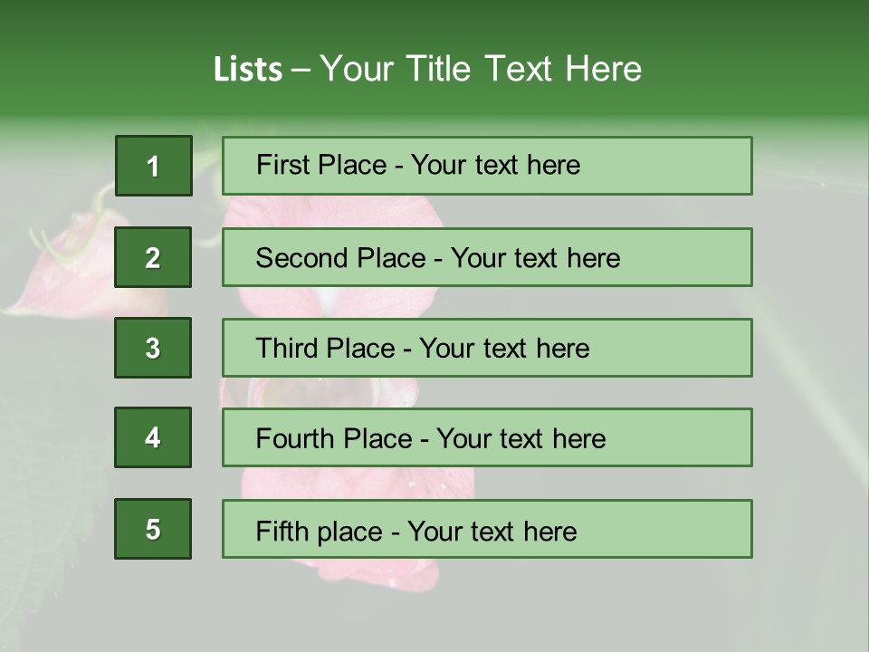 Botanical Leafs Purple PowerPoint Template