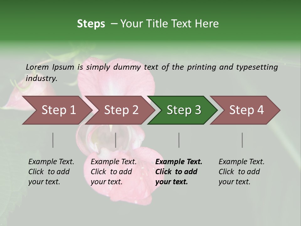 Botanical Leafs Purple PowerPoint Template