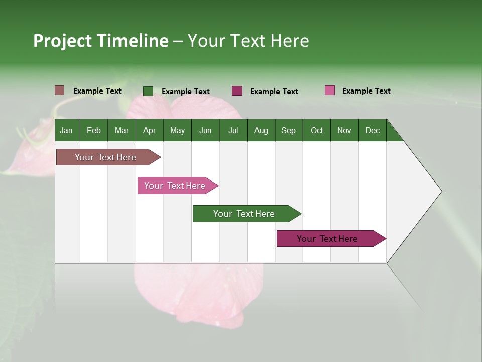 Botanical Leafs Purple PowerPoint Template