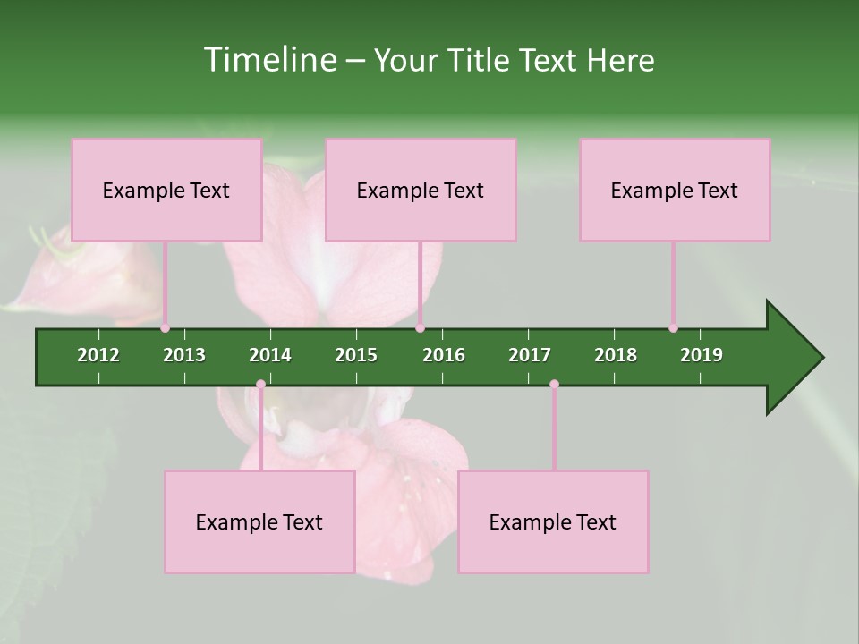 Botanical Leafs Purple PowerPoint Template