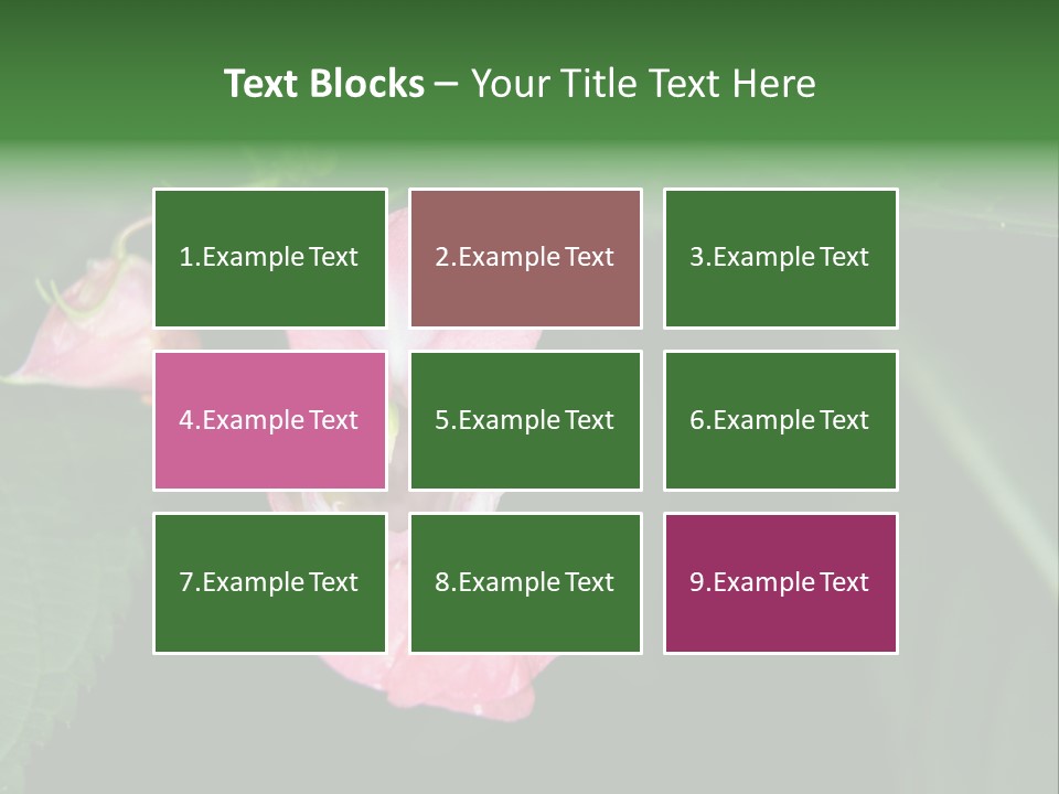 Botanical Leafs Purple PowerPoint Template