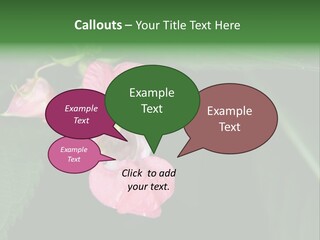 Botanical Leafs Purple PowerPoint Template