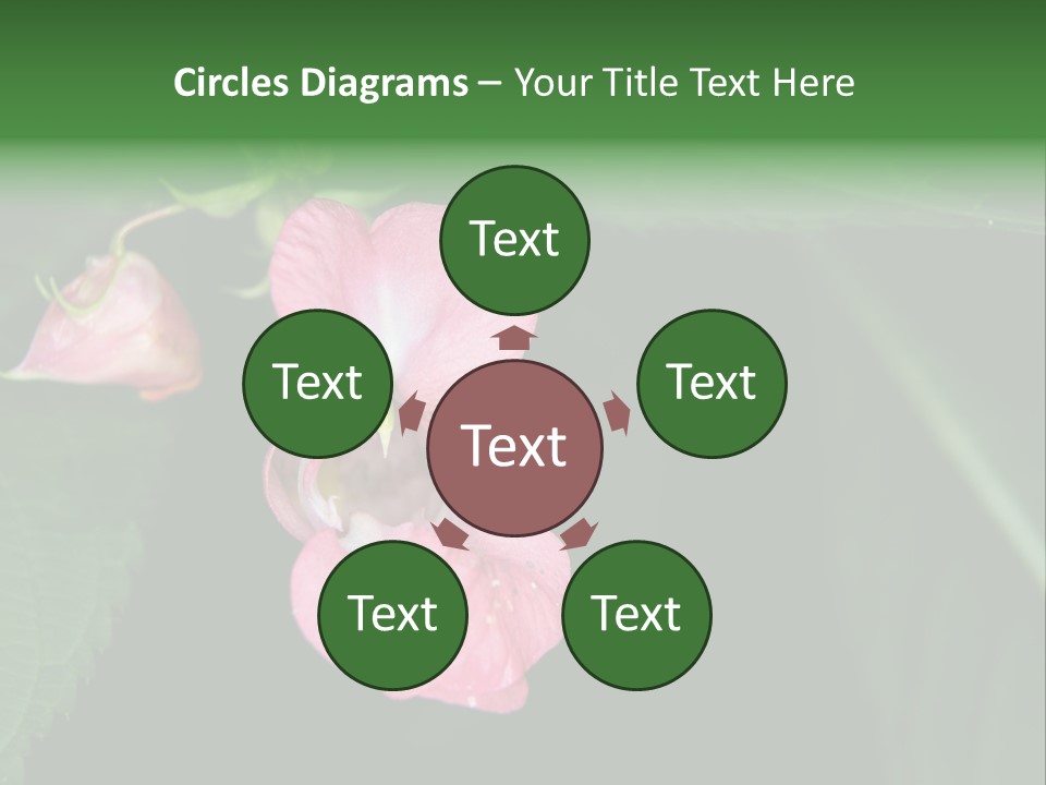 Botanical Leafs Purple PowerPoint Template