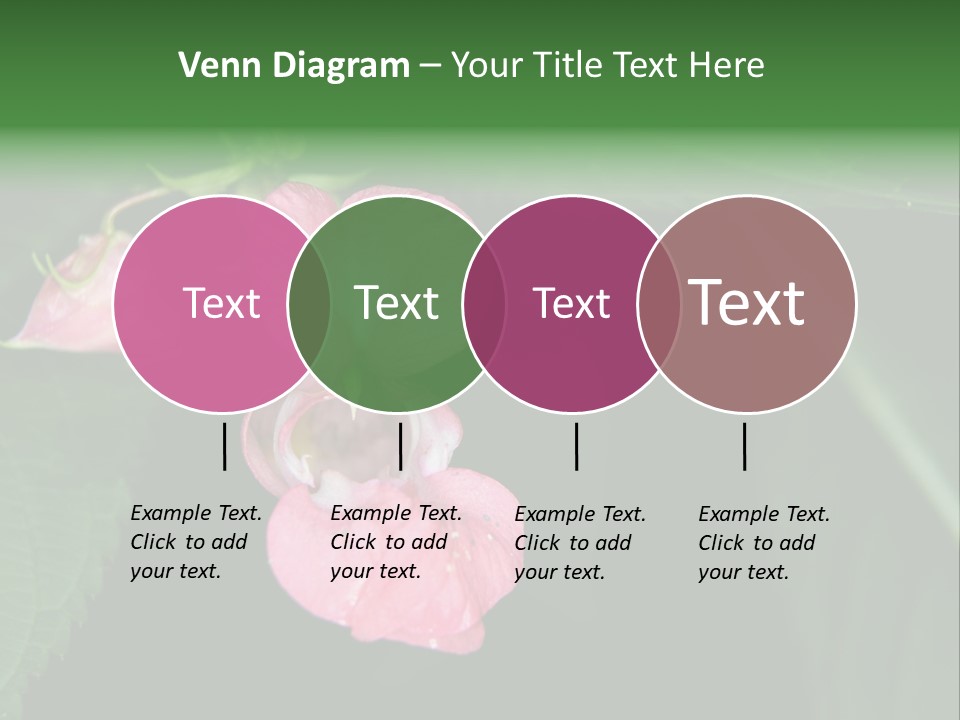 Botanical Leafs Purple PowerPoint Template