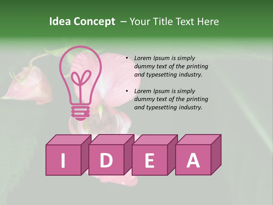 Botanical Leafs Purple PowerPoint Template