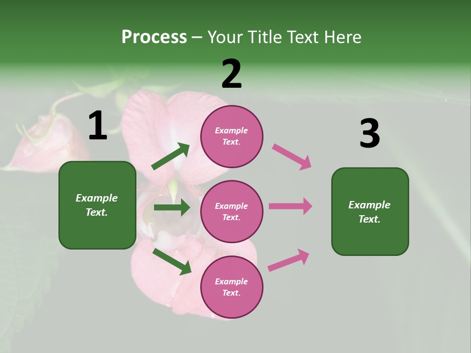 Botanical Leafs Purple PowerPoint Template