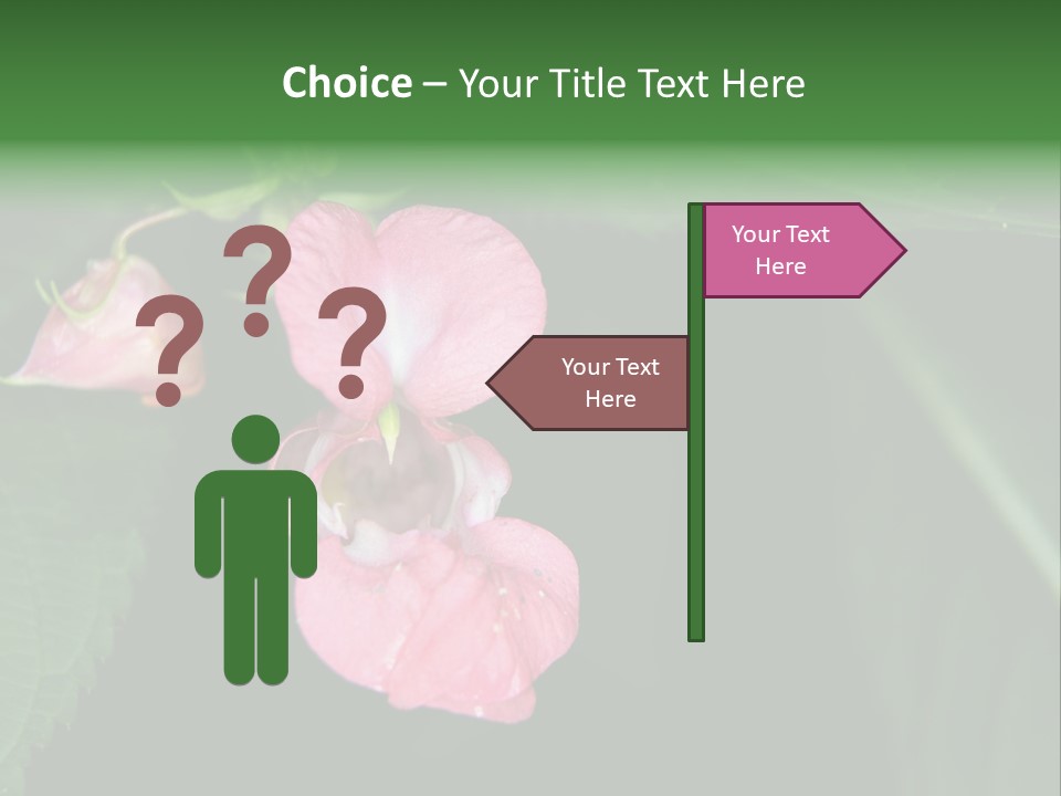 Botanical Leafs Purple PowerPoint Template