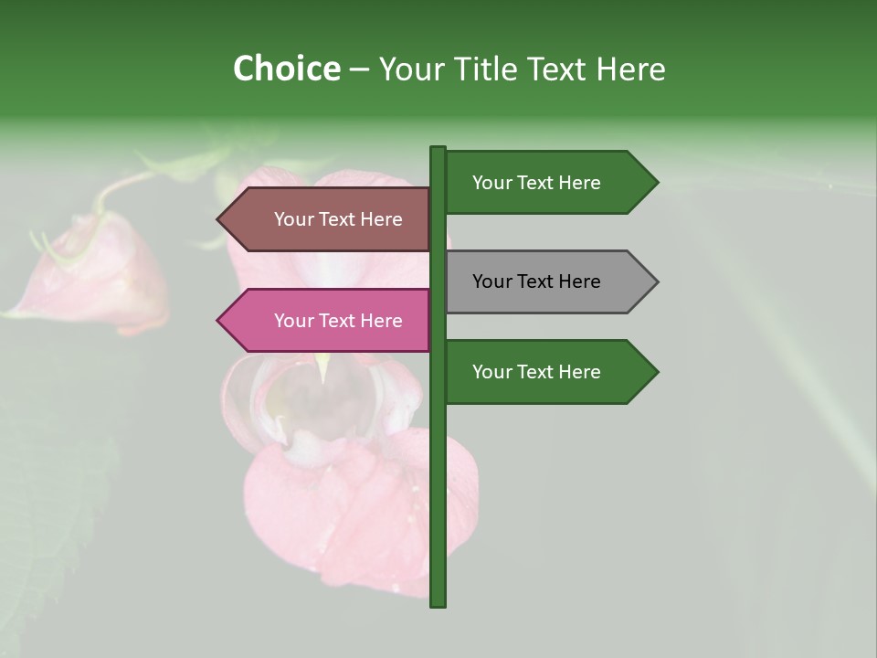 Botanical Leafs Purple PowerPoint Template