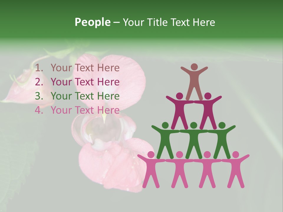 Botanical Leafs Purple PowerPoint Template