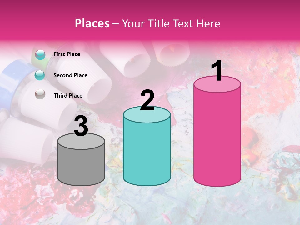 A Group Of Paint Tubes Sitting On Top Of A Table PowerPoint Template