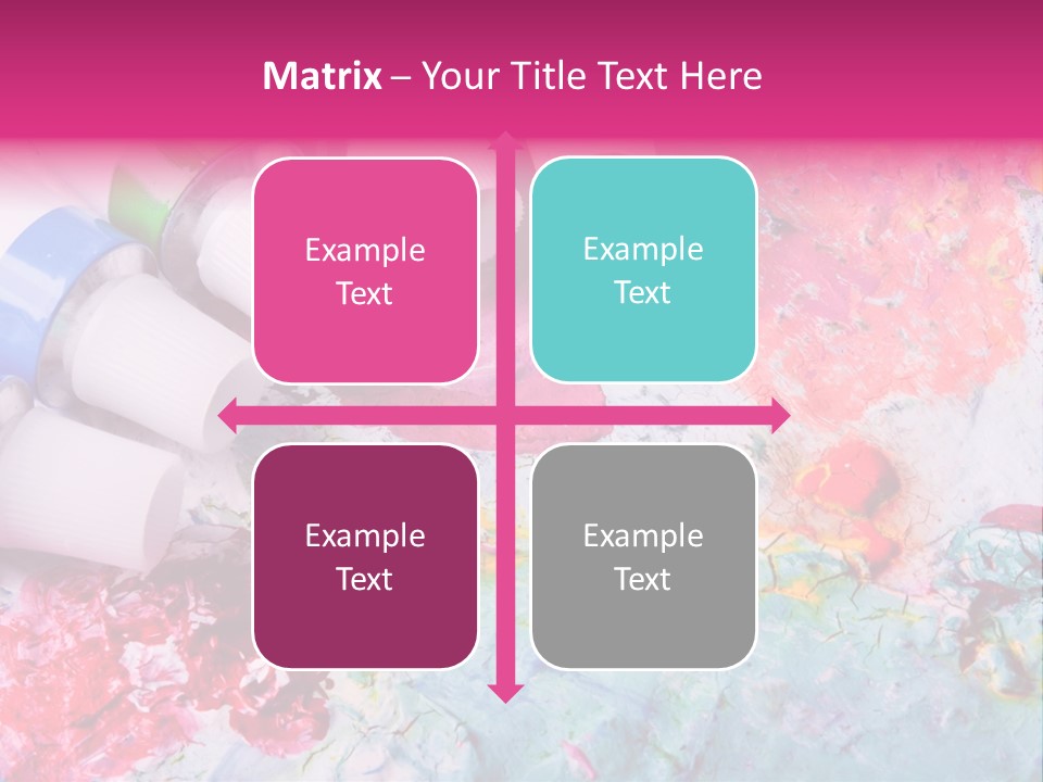 A Group Of Paint Tubes Sitting On Top Of A Table PowerPoint Template