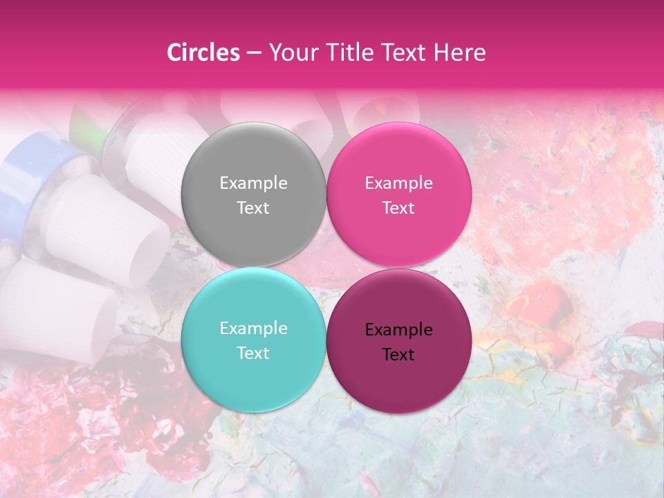 A Group Of Paint Tubes Sitting On Top Of A Table PowerPoint Template