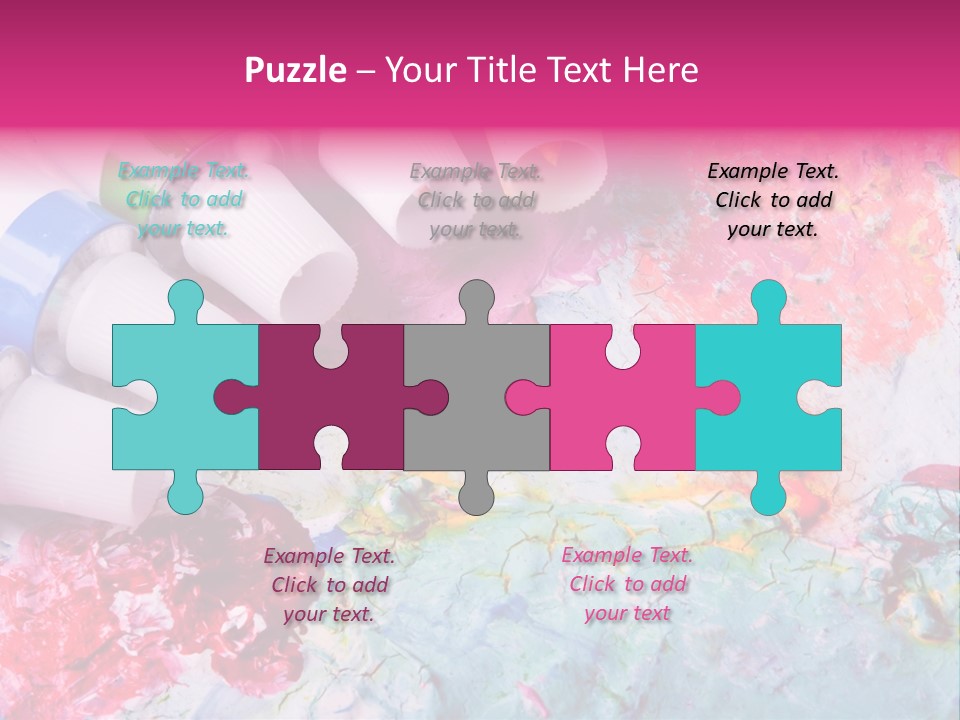 A Group Of Paint Tubes Sitting On Top Of A Table PowerPoint Template