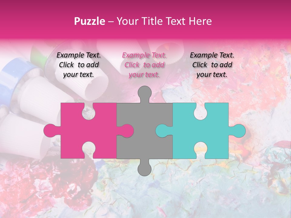 A Group Of Paint Tubes Sitting On Top Of A Table PowerPoint Template