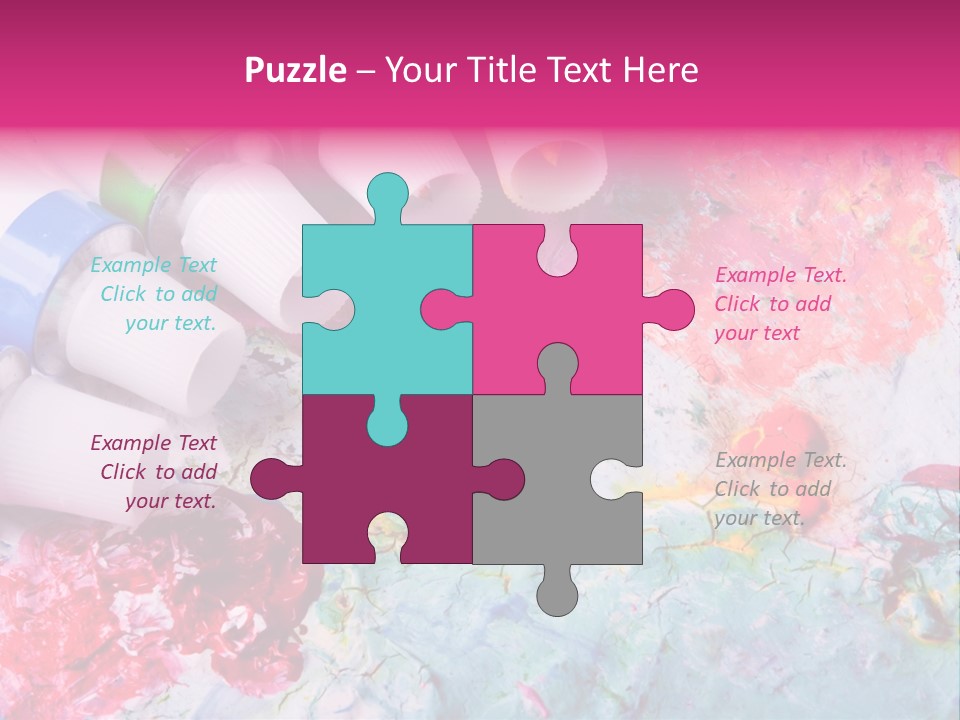 A Group Of Paint Tubes Sitting On Top Of A Table PowerPoint Template