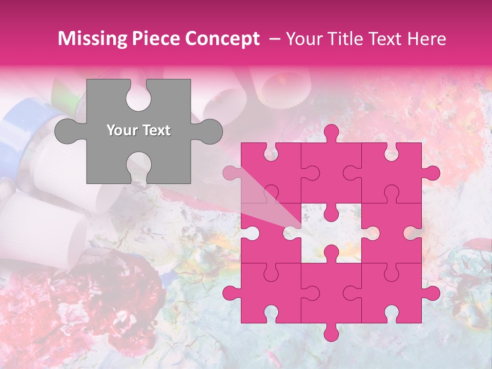 A Group Of Paint Tubes Sitting On Top Of A Table PowerPoint Template