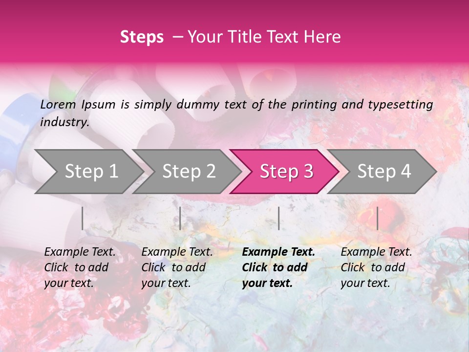 A Group Of Paint Tubes Sitting On Top Of A Table PowerPoint Template