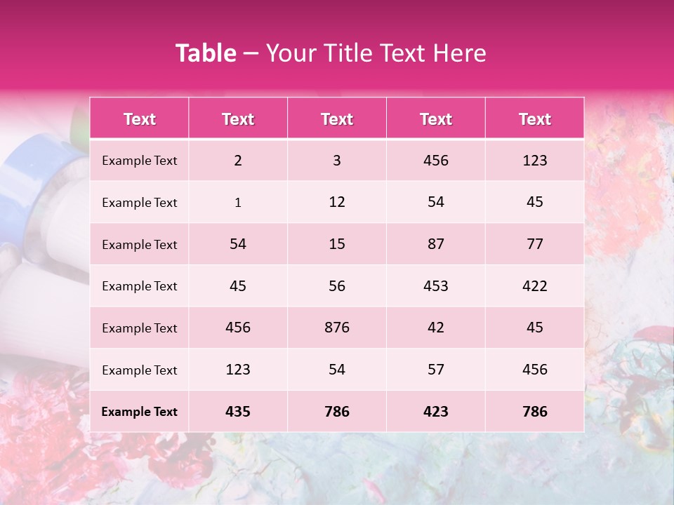 A Group Of Paint Tubes Sitting On Top Of A Table PowerPoint Template