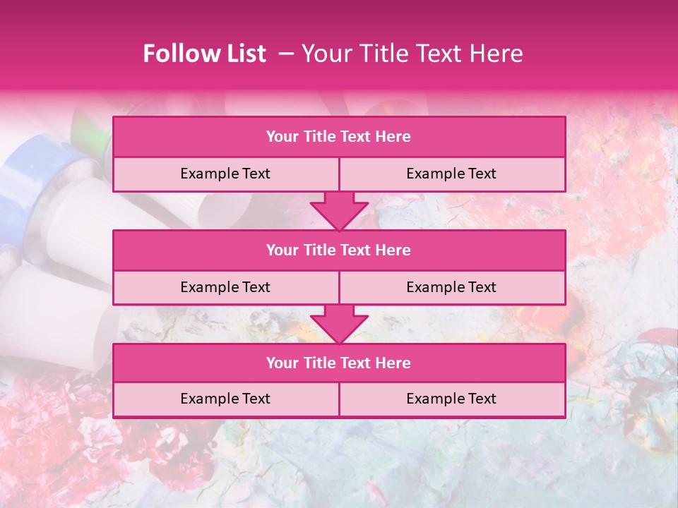 A Group Of Paint Tubes Sitting On Top Of A Table PowerPoint Template
