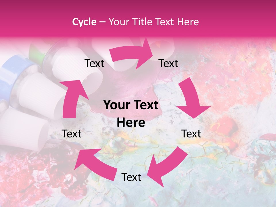 A Group Of Paint Tubes Sitting On Top Of A Table PowerPoint Template