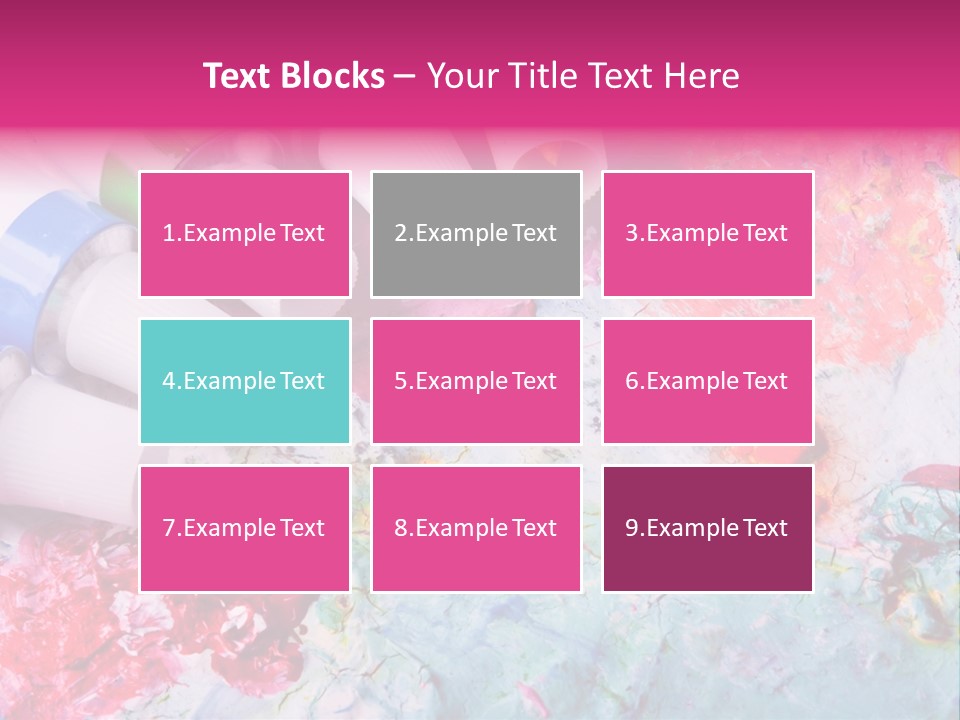 A Group Of Paint Tubes Sitting On Top Of A Table PowerPoint Template