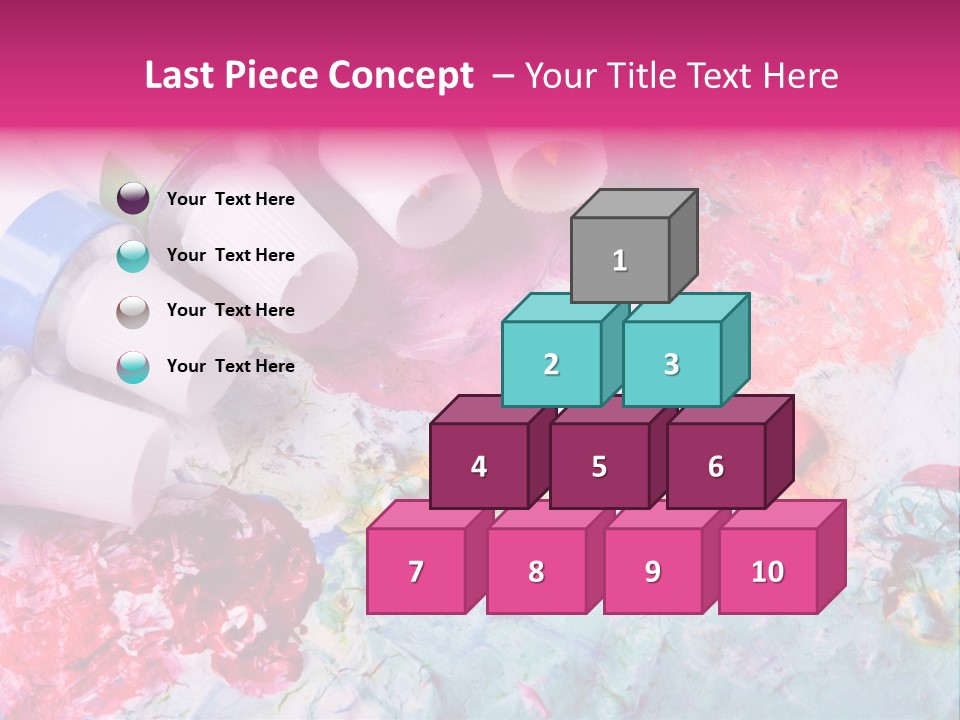 A Group Of Paint Tubes Sitting On Top Of A Table PowerPoint Template