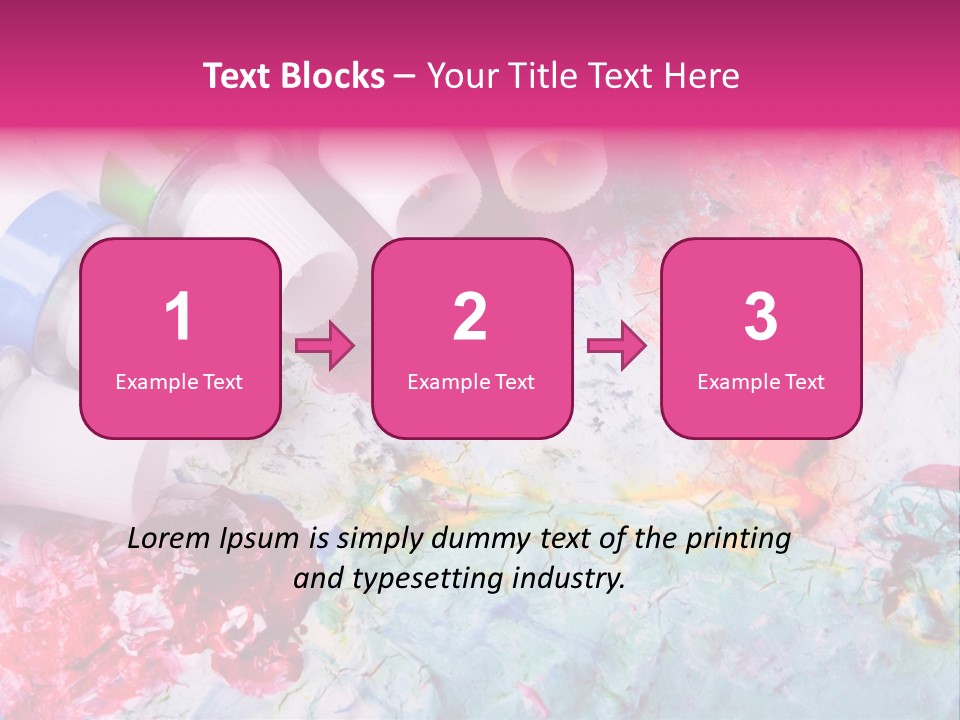 A Group Of Paint Tubes Sitting On Top Of A Table PowerPoint Template