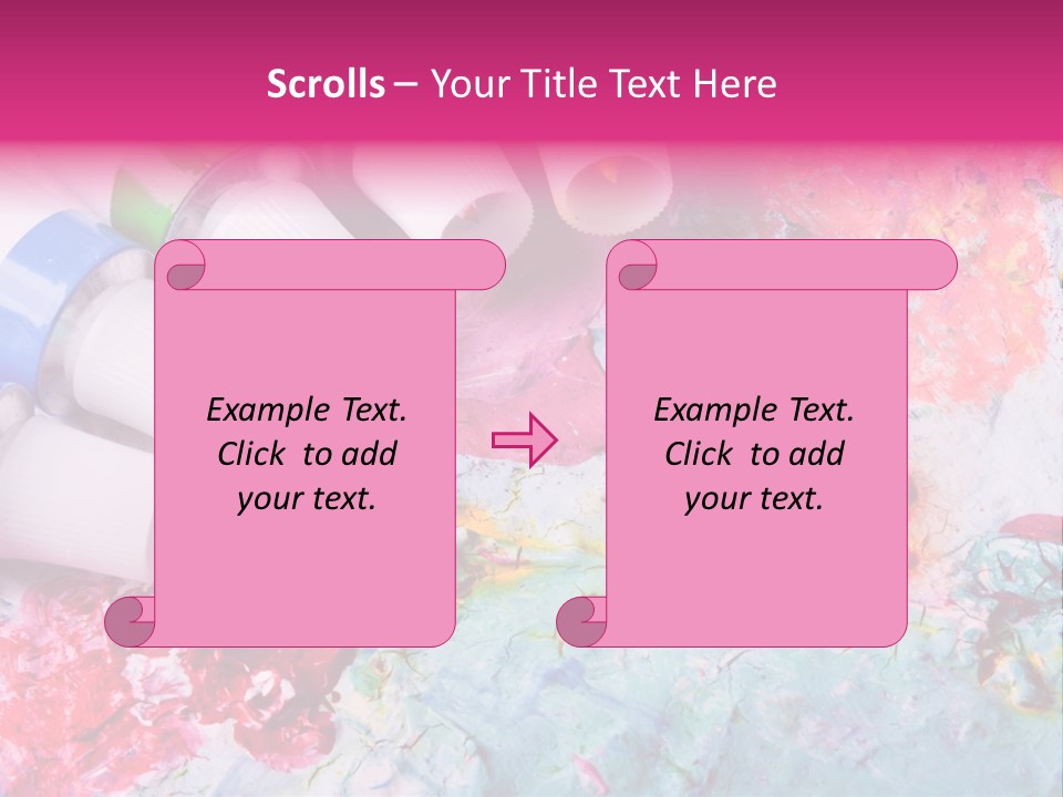 A Group Of Paint Tubes Sitting On Top Of A Table PowerPoint Template