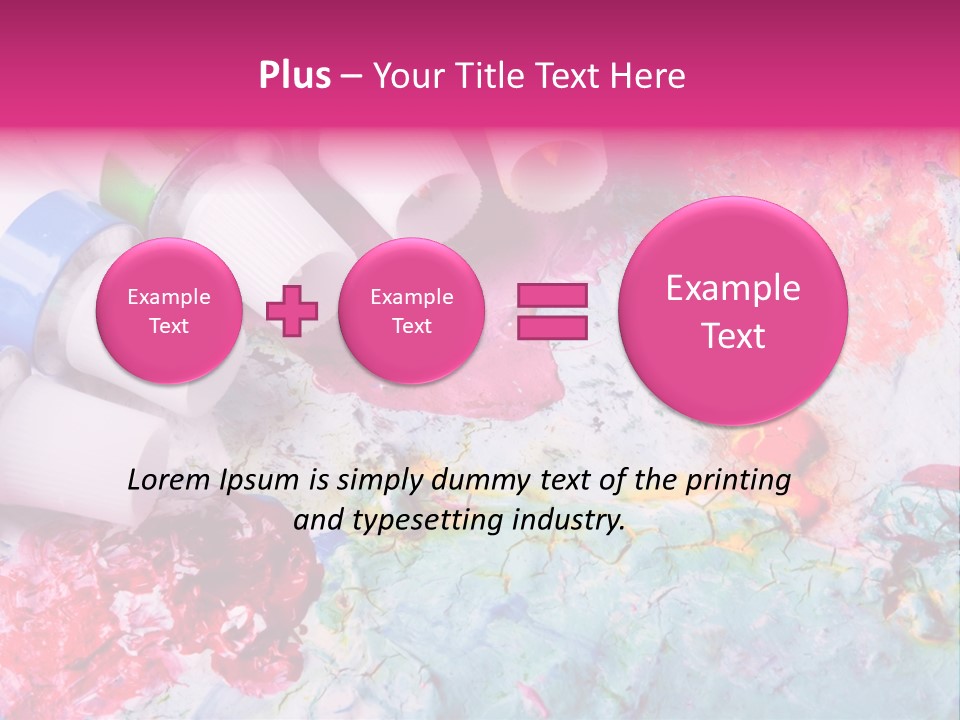 A Group Of Paint Tubes Sitting On Top Of A Table PowerPoint Template