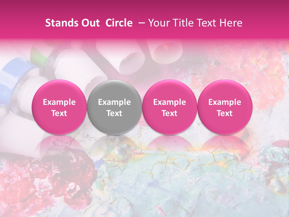 A Group Of Paint Tubes Sitting On Top Of A Table PowerPoint Template