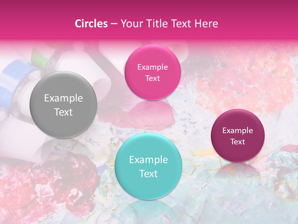 A Group Of Paint Tubes Sitting On Top Of A Table PowerPoint Template