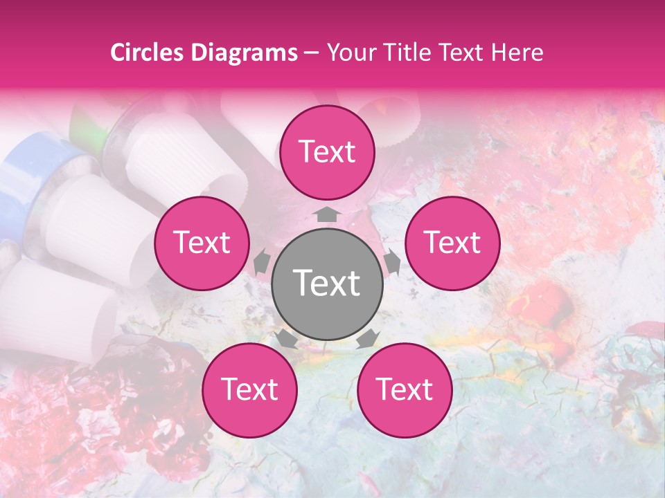 A Group Of Paint Tubes Sitting On Top Of A Table PowerPoint Template