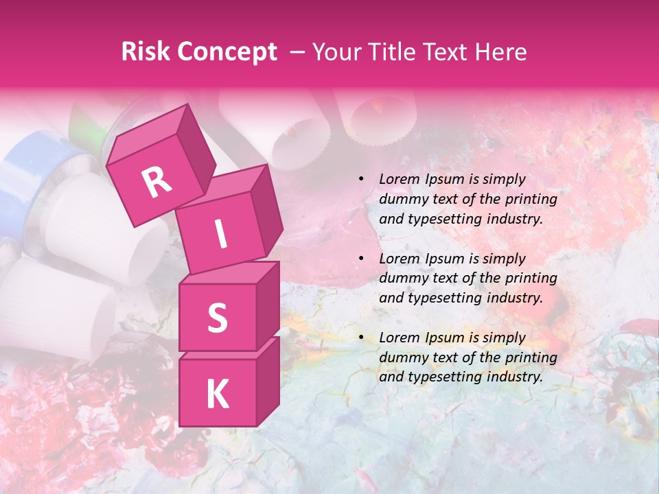 A Group Of Paint Tubes Sitting On Top Of A Table PowerPoint Template