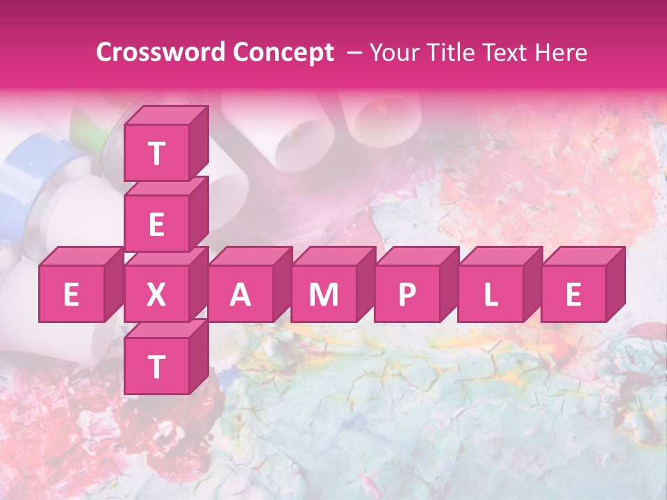 A Group Of Paint Tubes Sitting On Top Of A Table PowerPoint Template