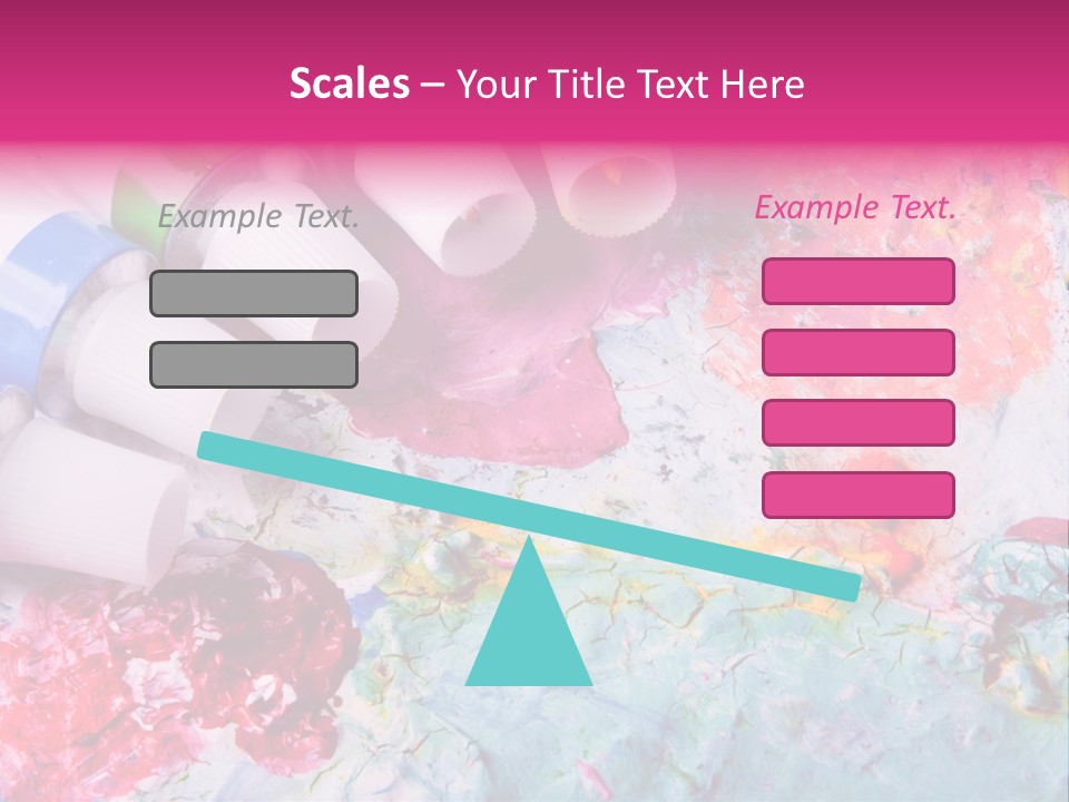 A Group Of Paint Tubes Sitting On Top Of A Table PowerPoint Template