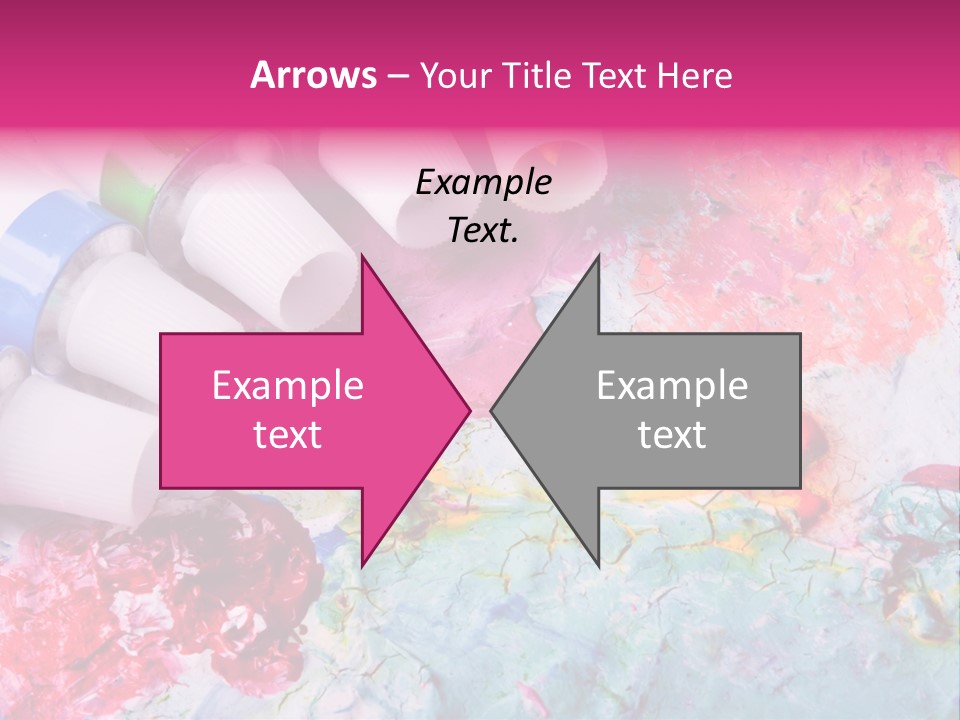 A Group Of Paint Tubes Sitting On Top Of A Table PowerPoint Template