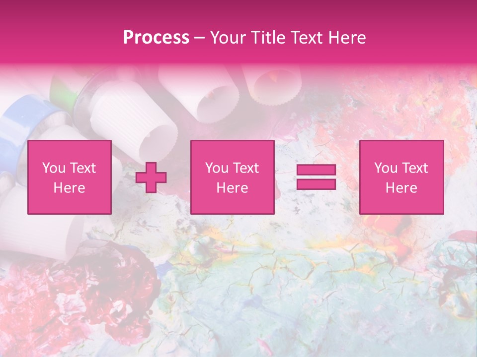 A Group Of Paint Tubes Sitting On Top Of A Table PowerPoint Template