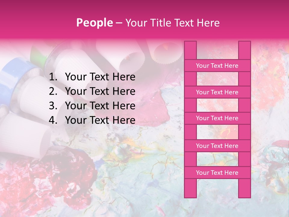 A Group Of Paint Tubes Sitting On Top Of A Table PowerPoint Template