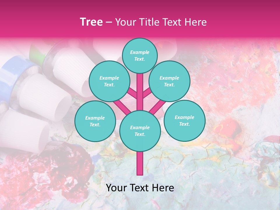 A Group Of Paint Tubes Sitting On Top Of A Table PowerPoint Template