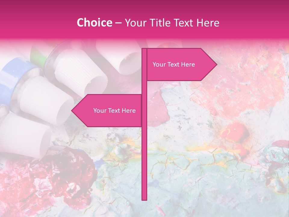 A Group Of Paint Tubes Sitting On Top Of A Table PowerPoint Template