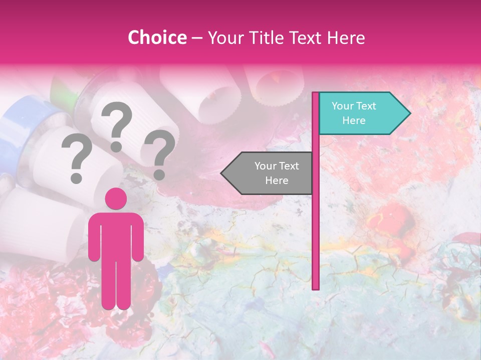 A Group Of Paint Tubes Sitting On Top Of A Table PowerPoint Template