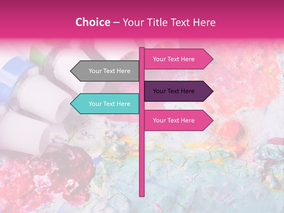 A Group Of Paint Tubes Sitting On Top Of A Table PowerPoint Template