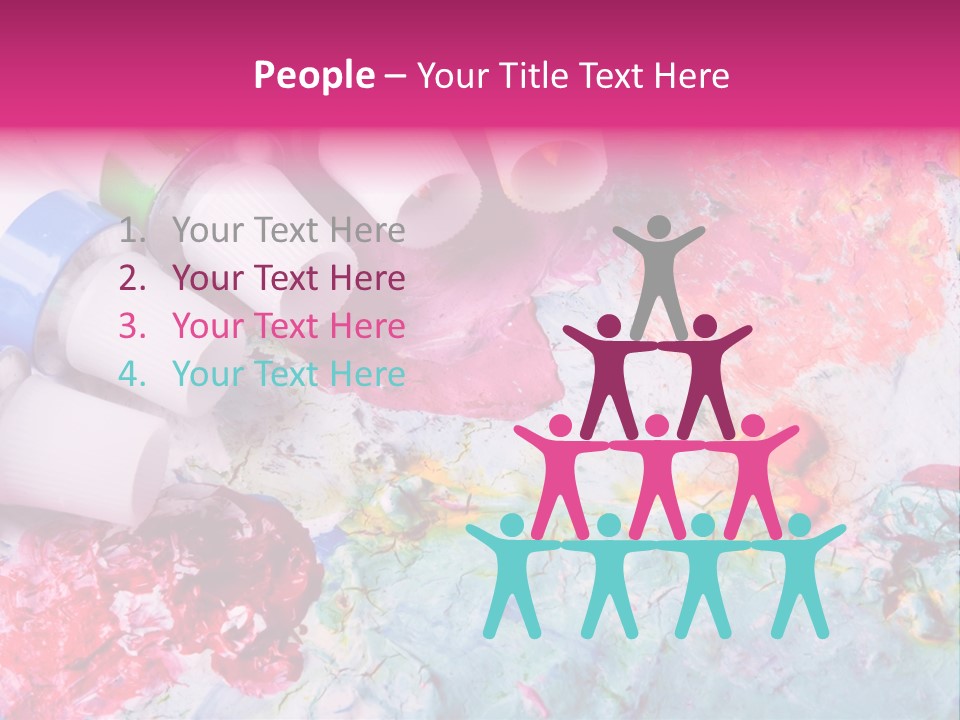 A Group Of Paint Tubes Sitting On Top Of A Table PowerPoint Template