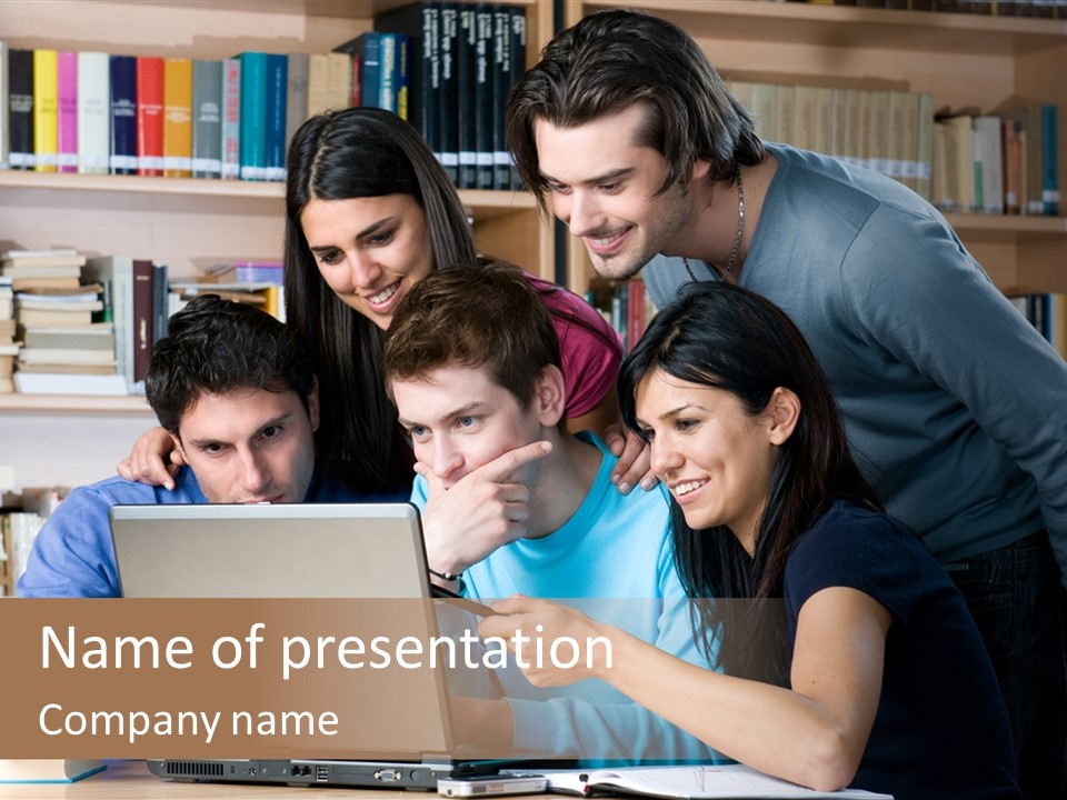 Wireless College Team PowerPoint Template