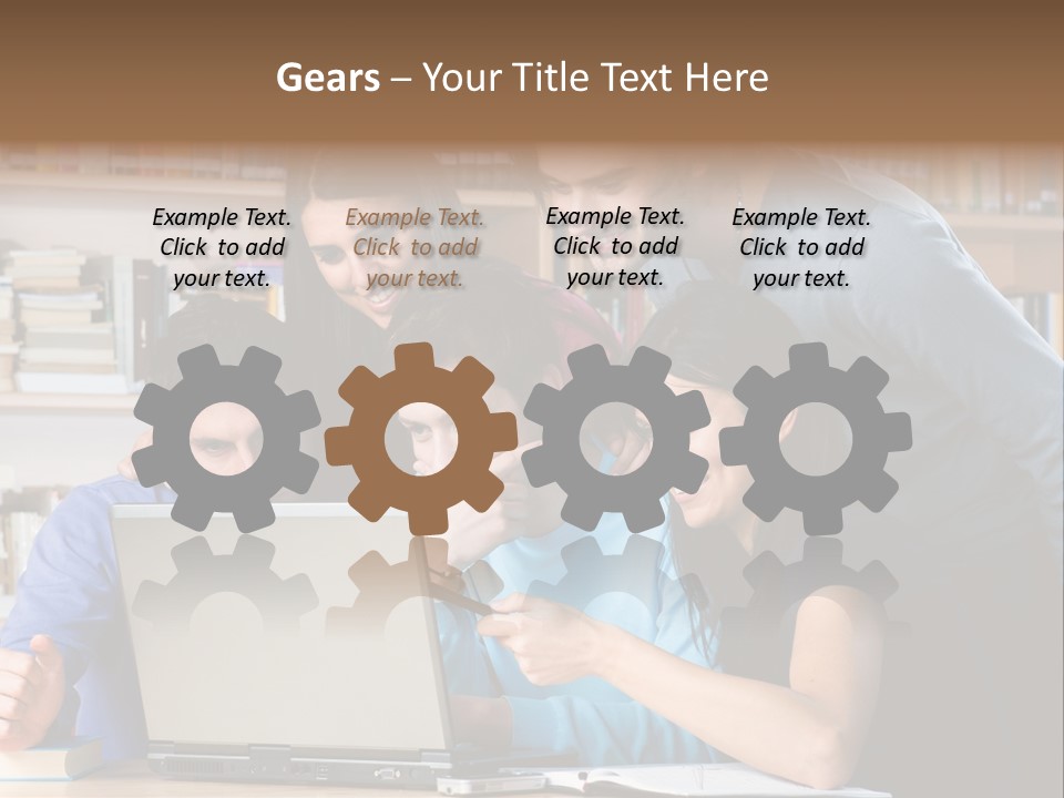 Wireless College Team PowerPoint Template