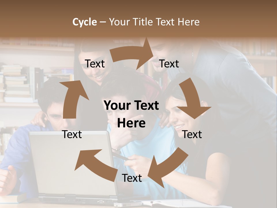 Wireless College Team PowerPoint Template
