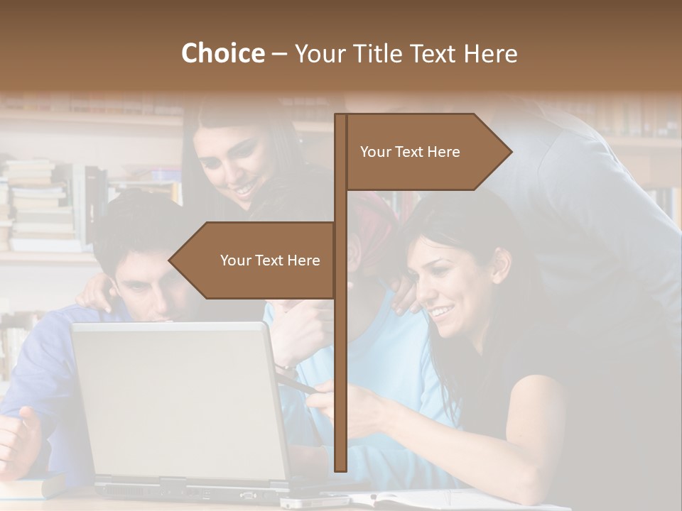 Wireless College Team PowerPoint Template