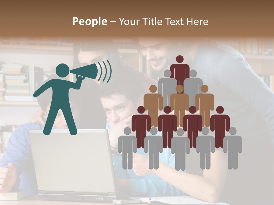 Wireless College Team PowerPoint Template
