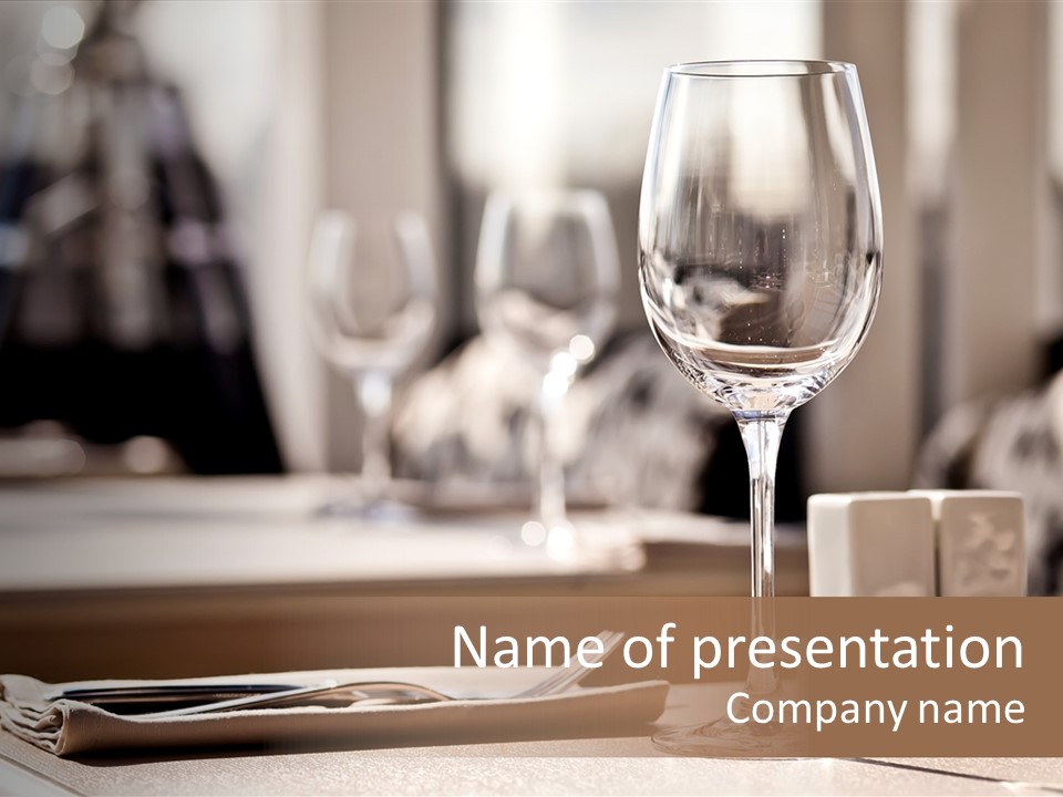 Wine Luxury Tableware PowerPoint Template